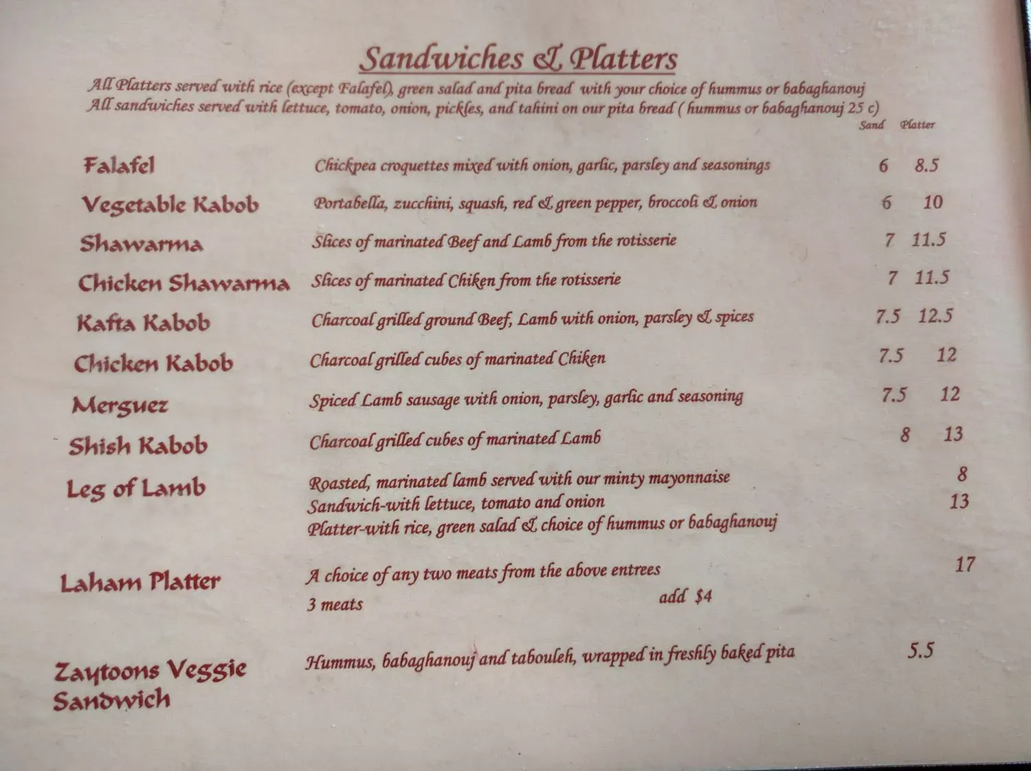 Menu 6