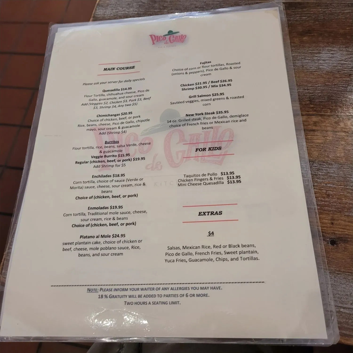 Menu 5