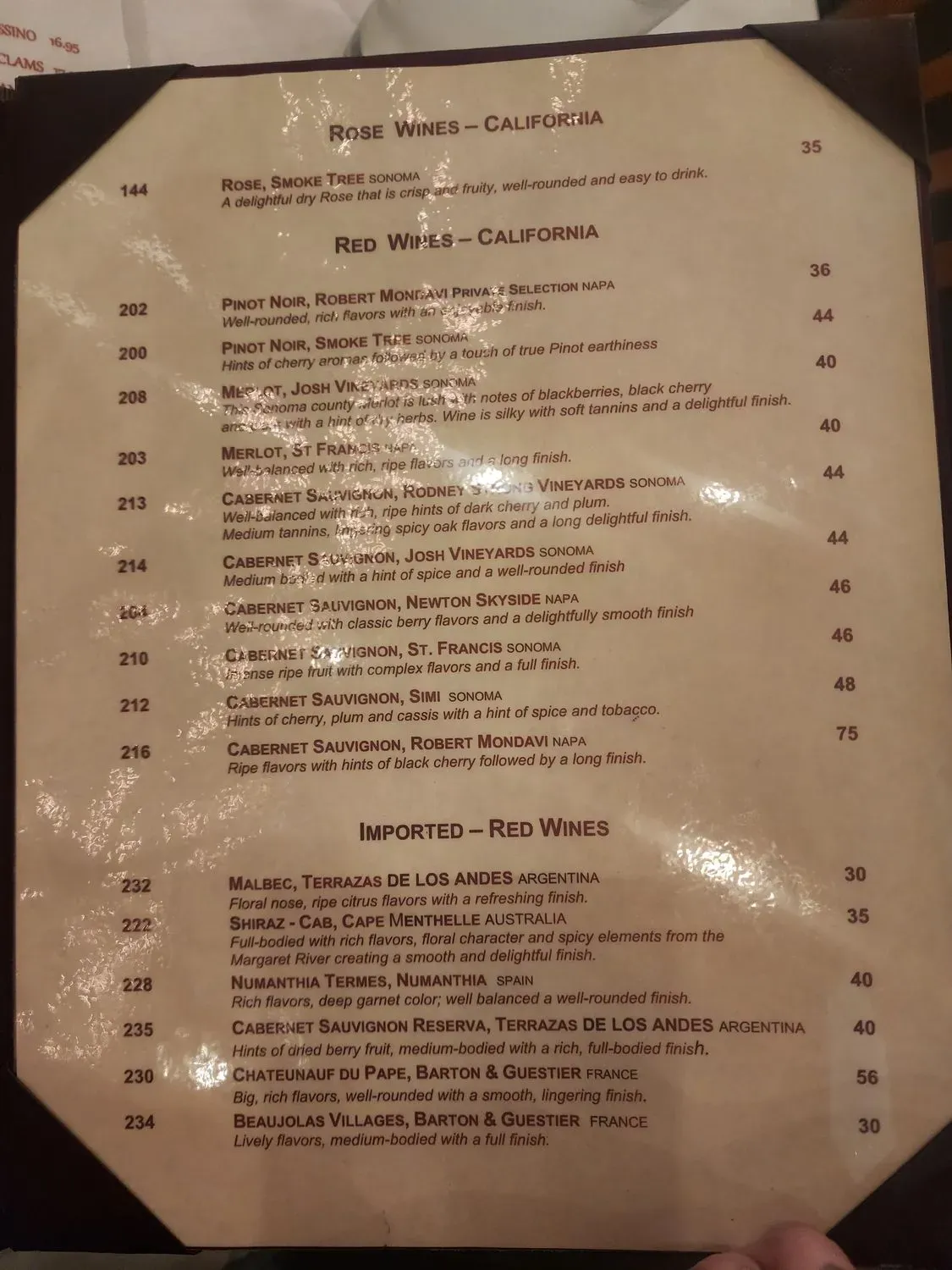 Menu 5