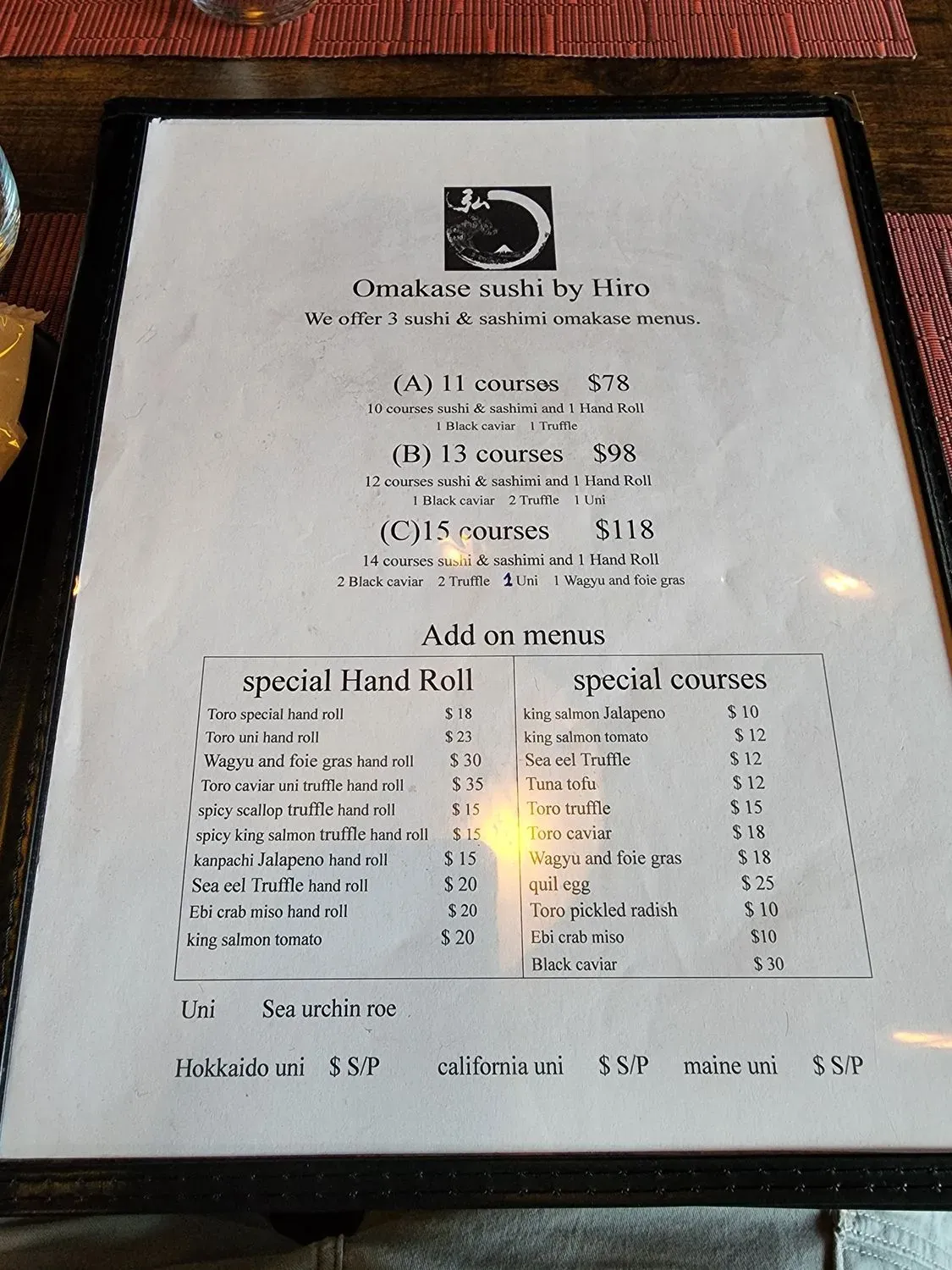 Menu 1