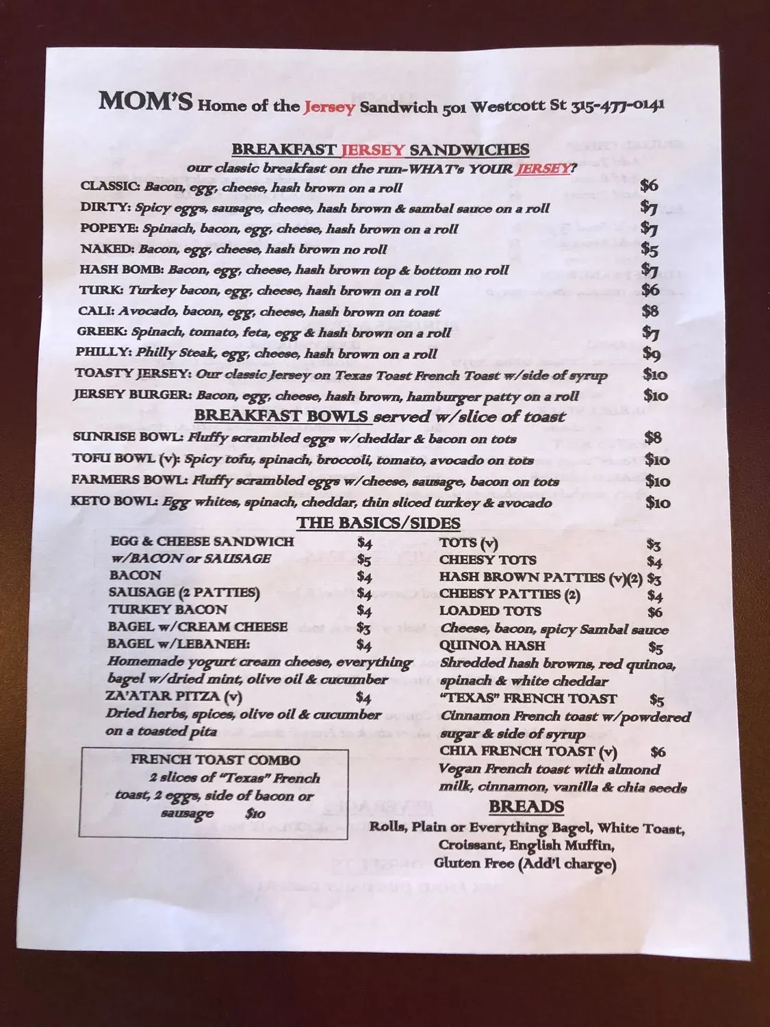 Menu 1