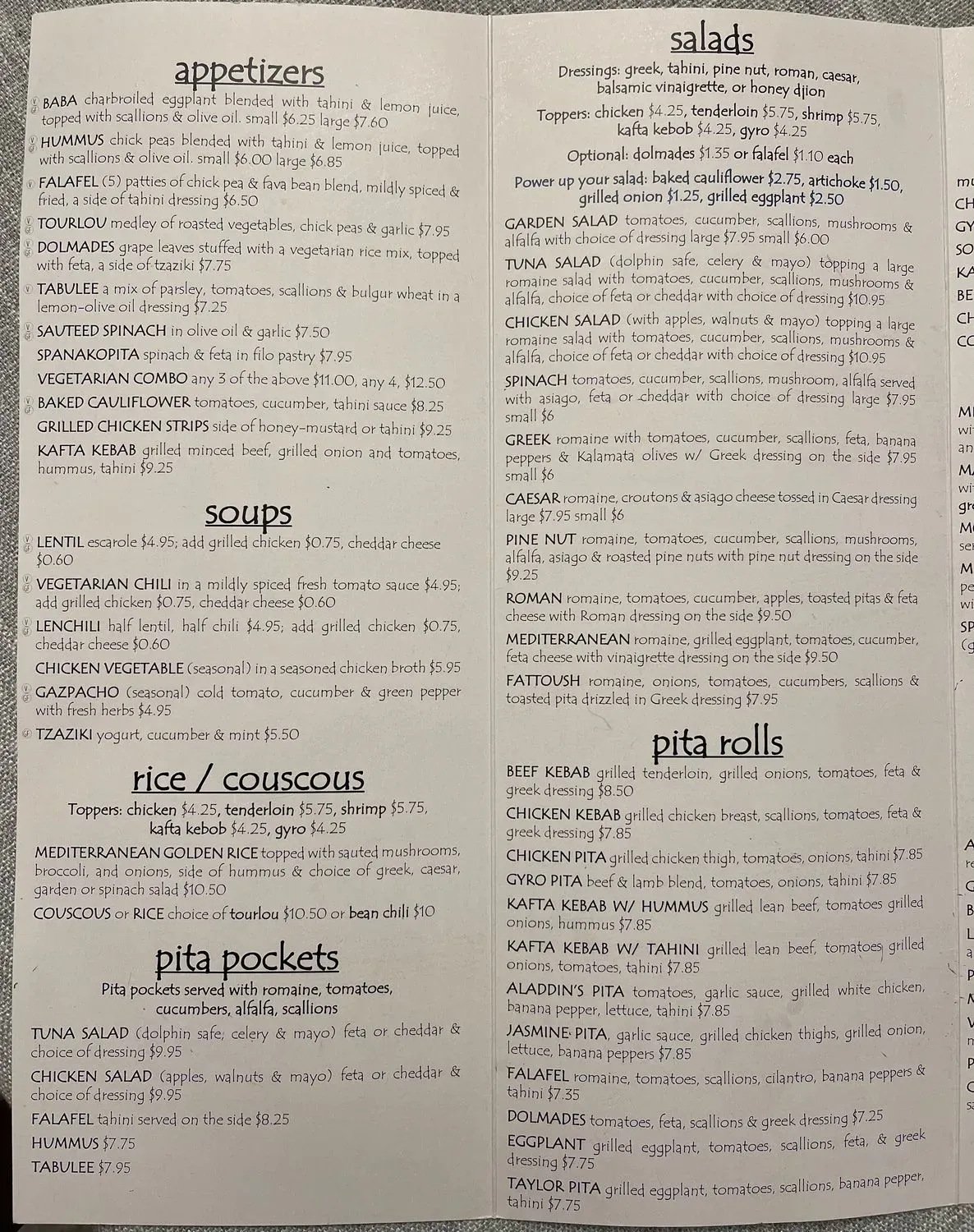 Menu 1