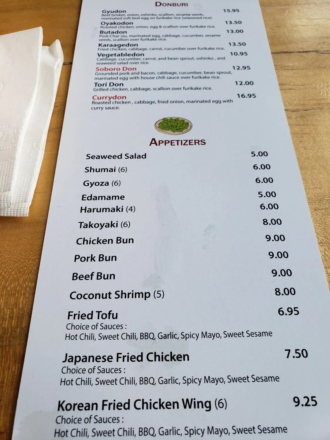 Menu 1