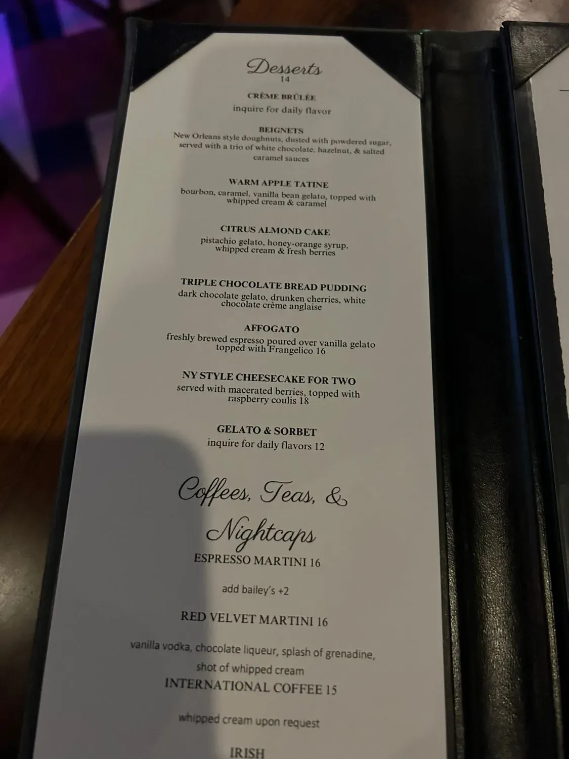 Menu 5