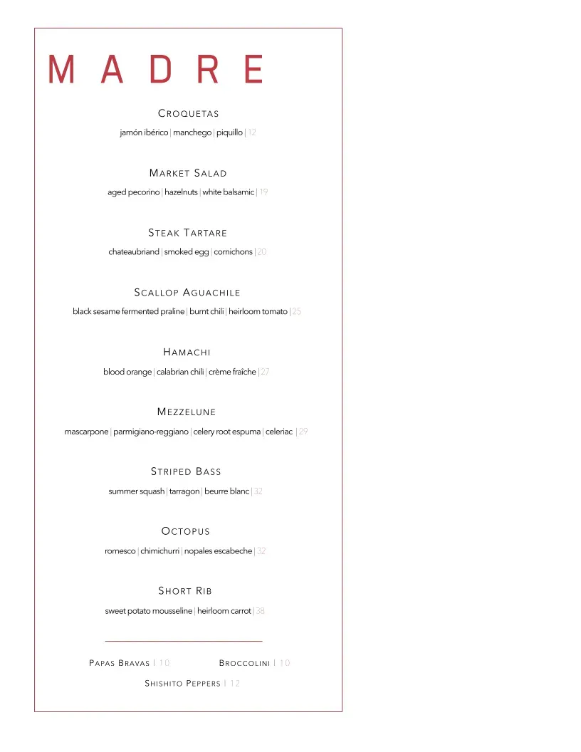 Menu 1