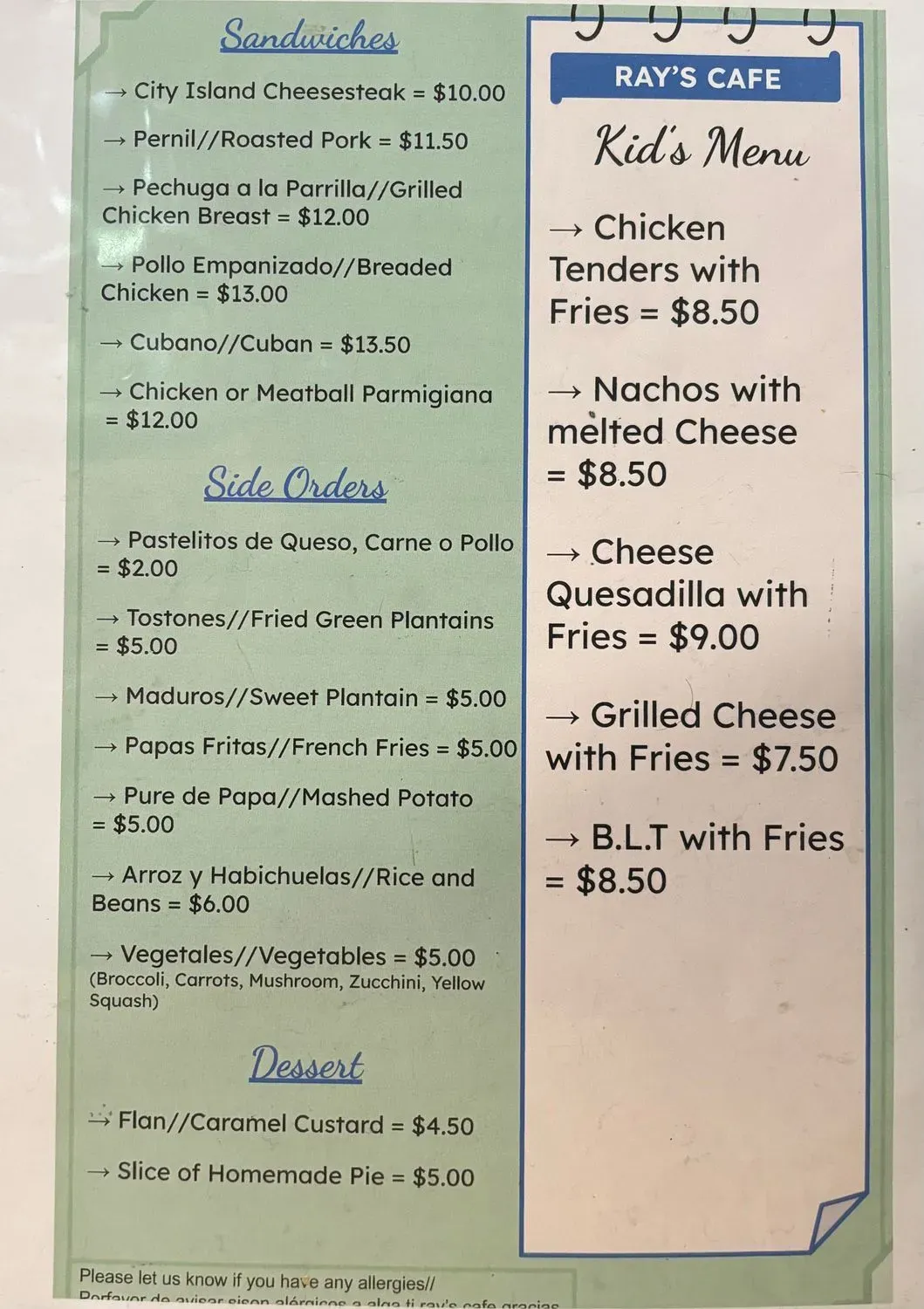 Menu 5