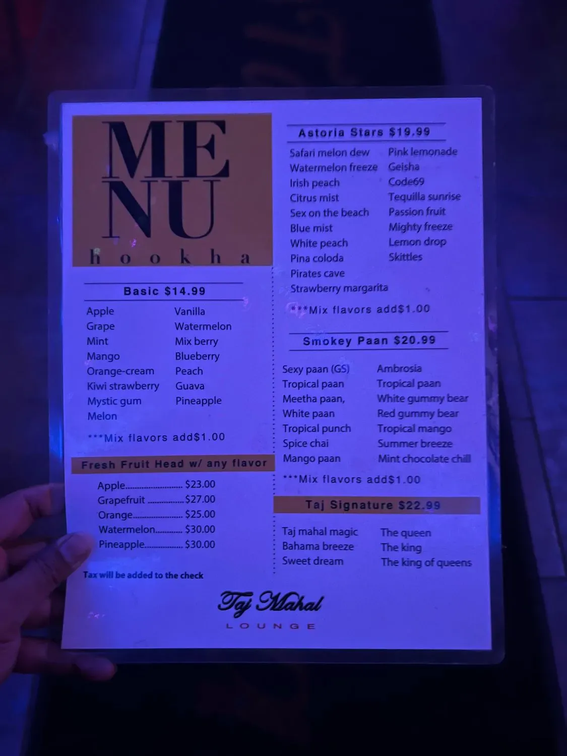 Menu 1