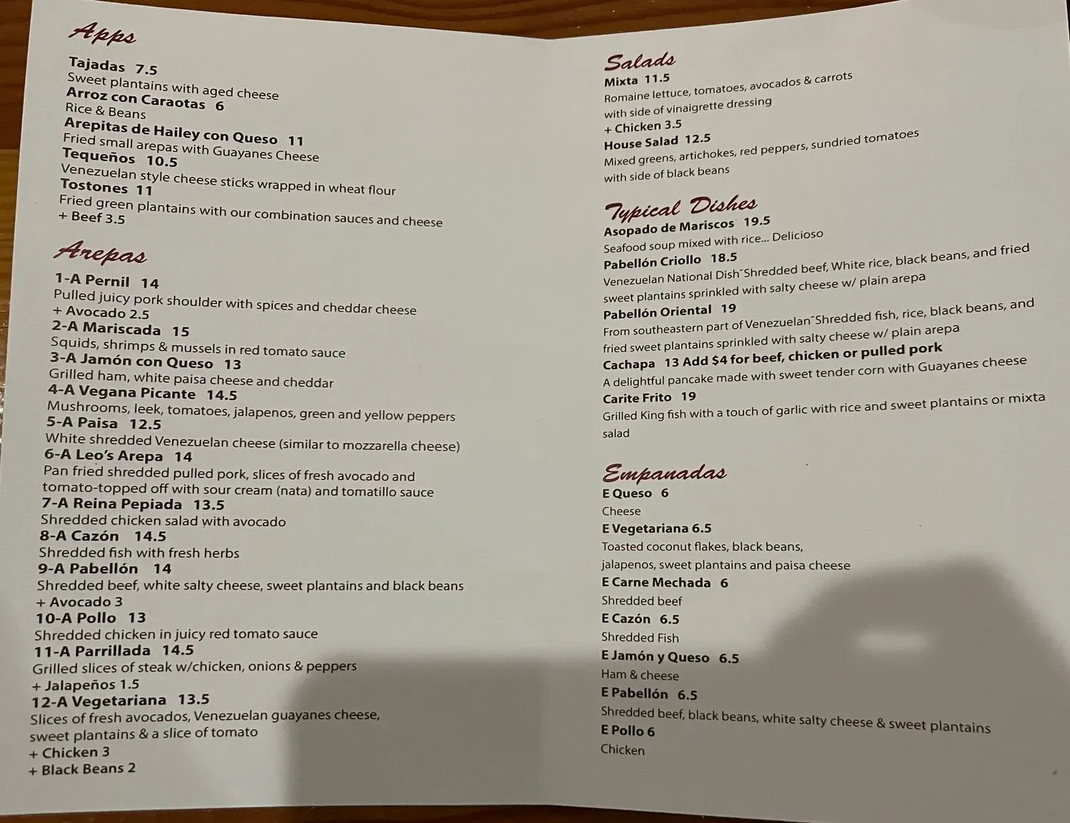 Menu 1