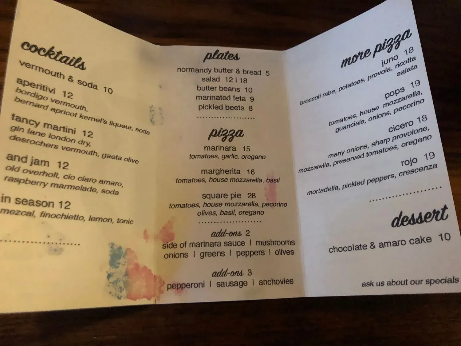 Menu 5