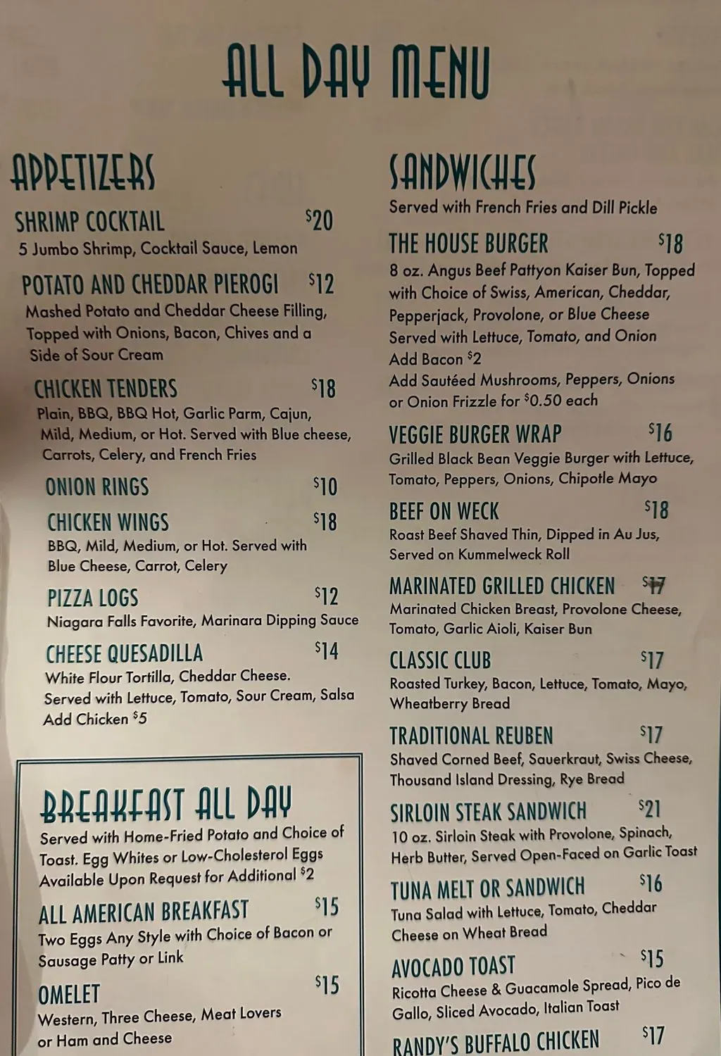 Menu 1