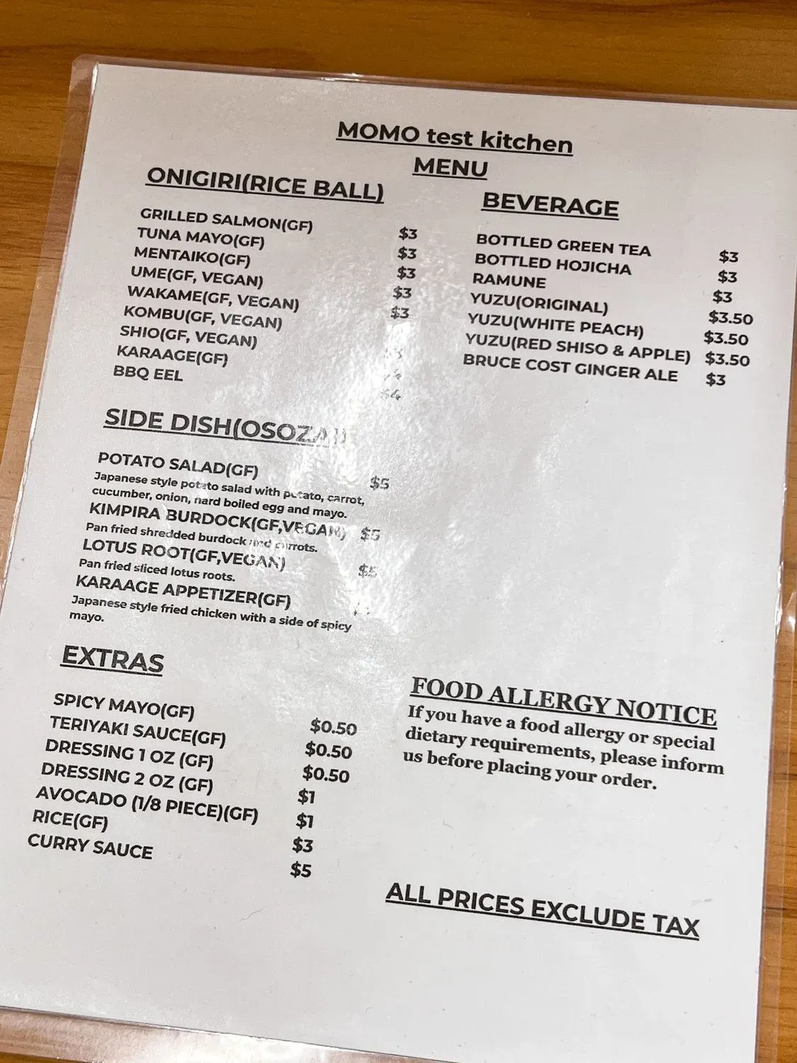 Menu 4