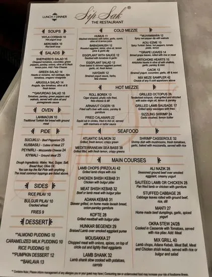 Menu 1