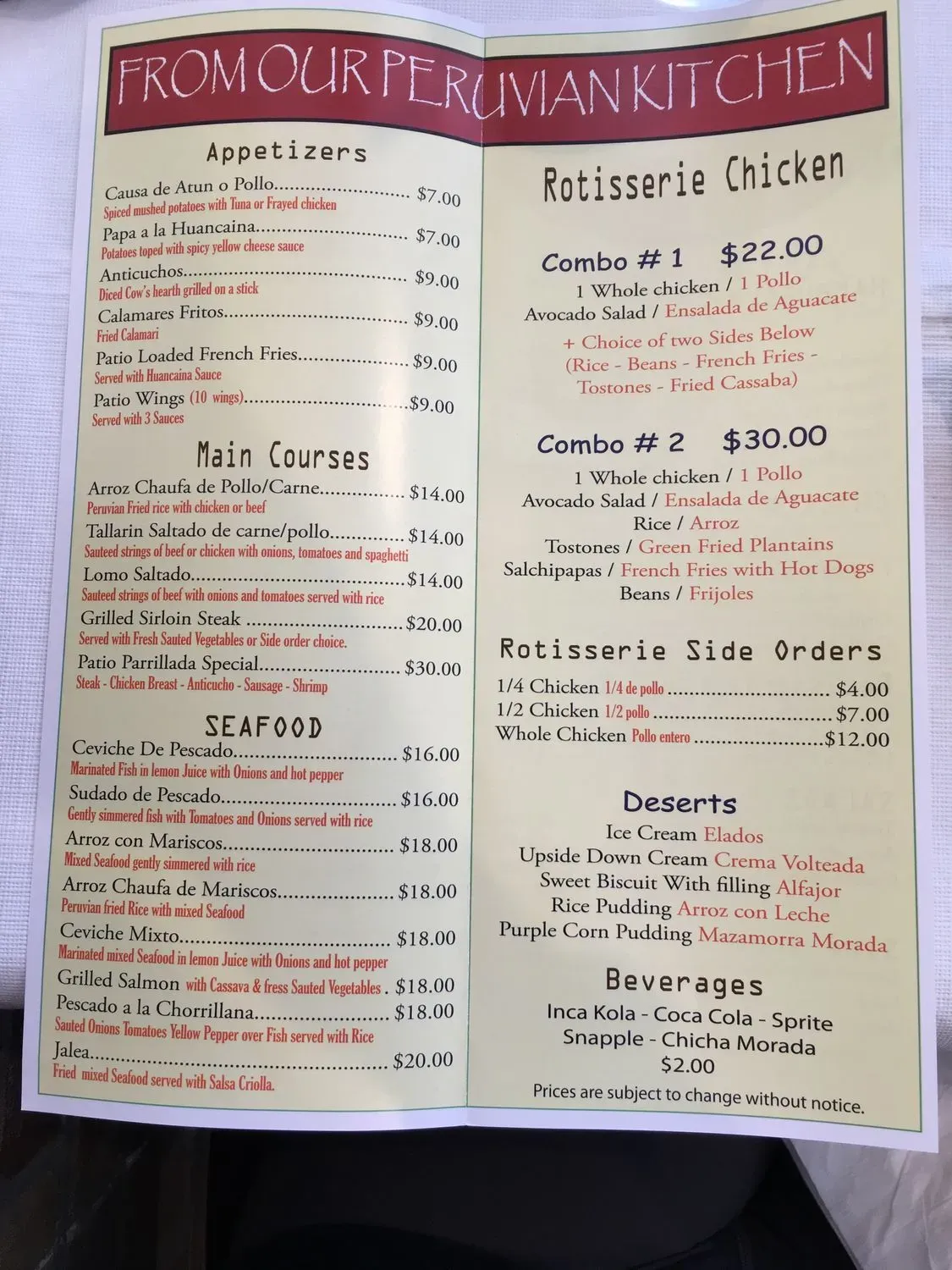 Menu 2