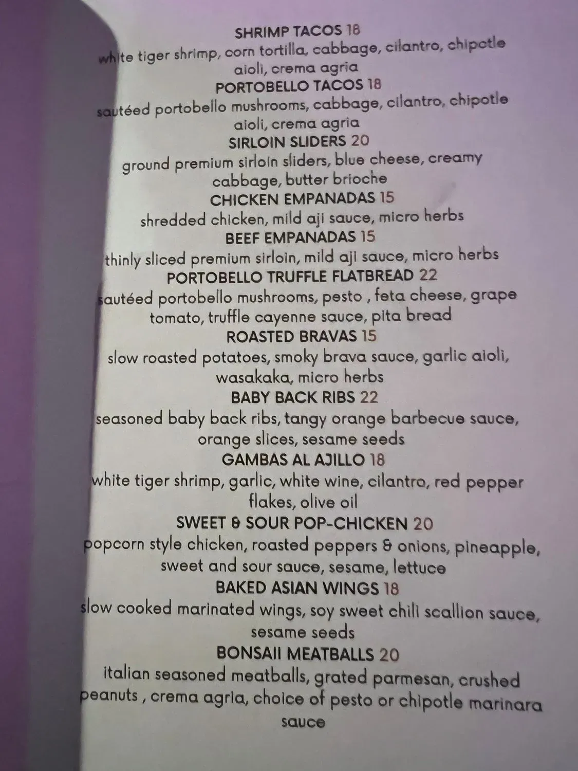 Menu 1