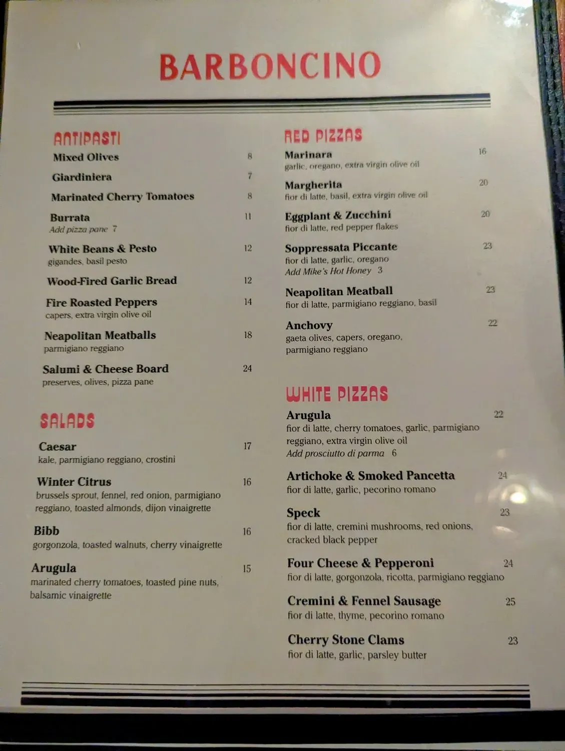 Menu 1