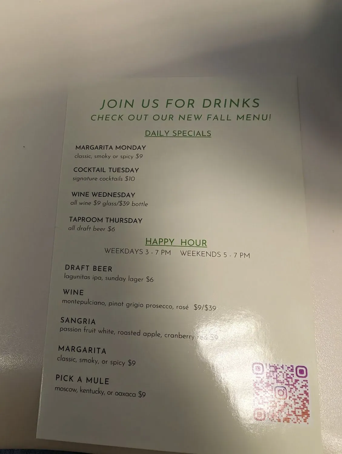 Menu 5