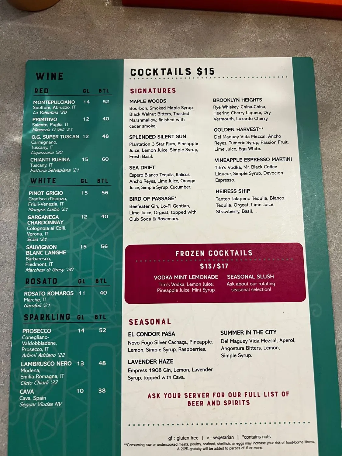 Menu 6