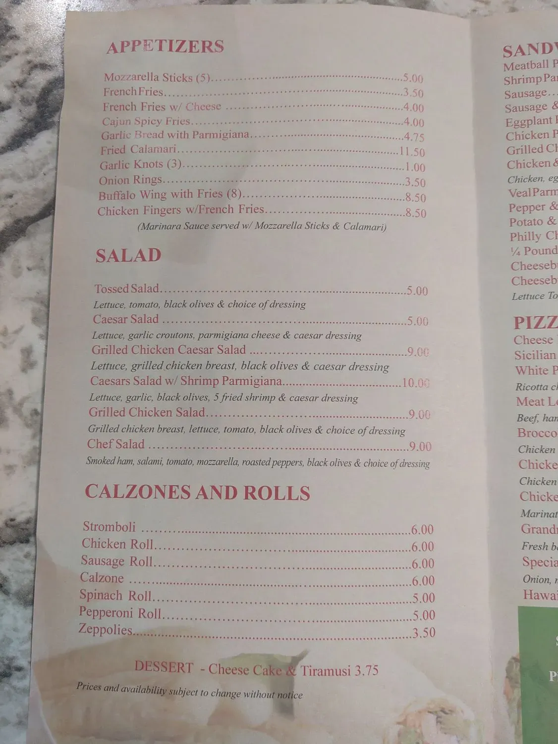 Menu 2