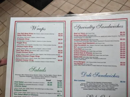 Menu 4