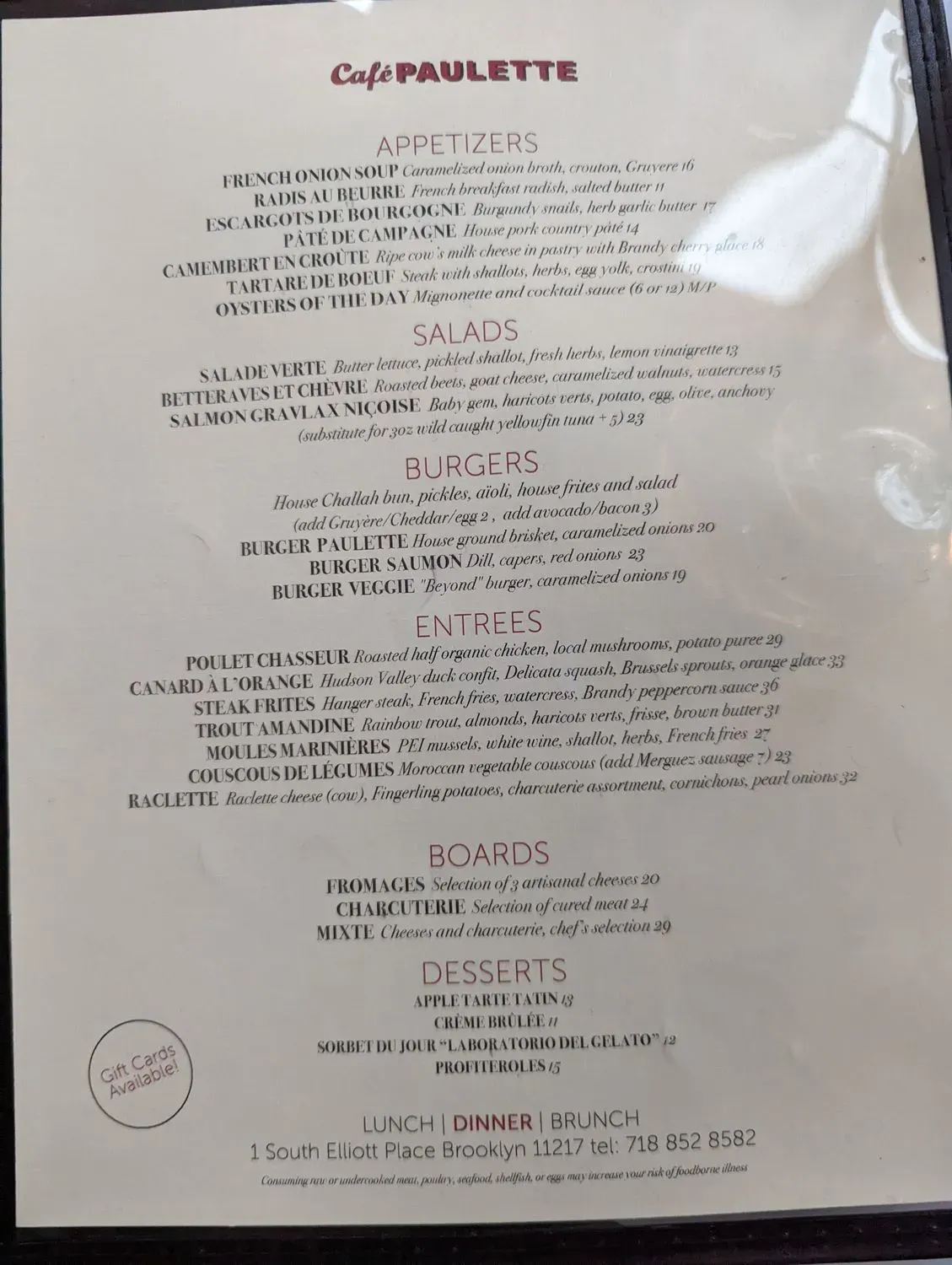 Menu 1