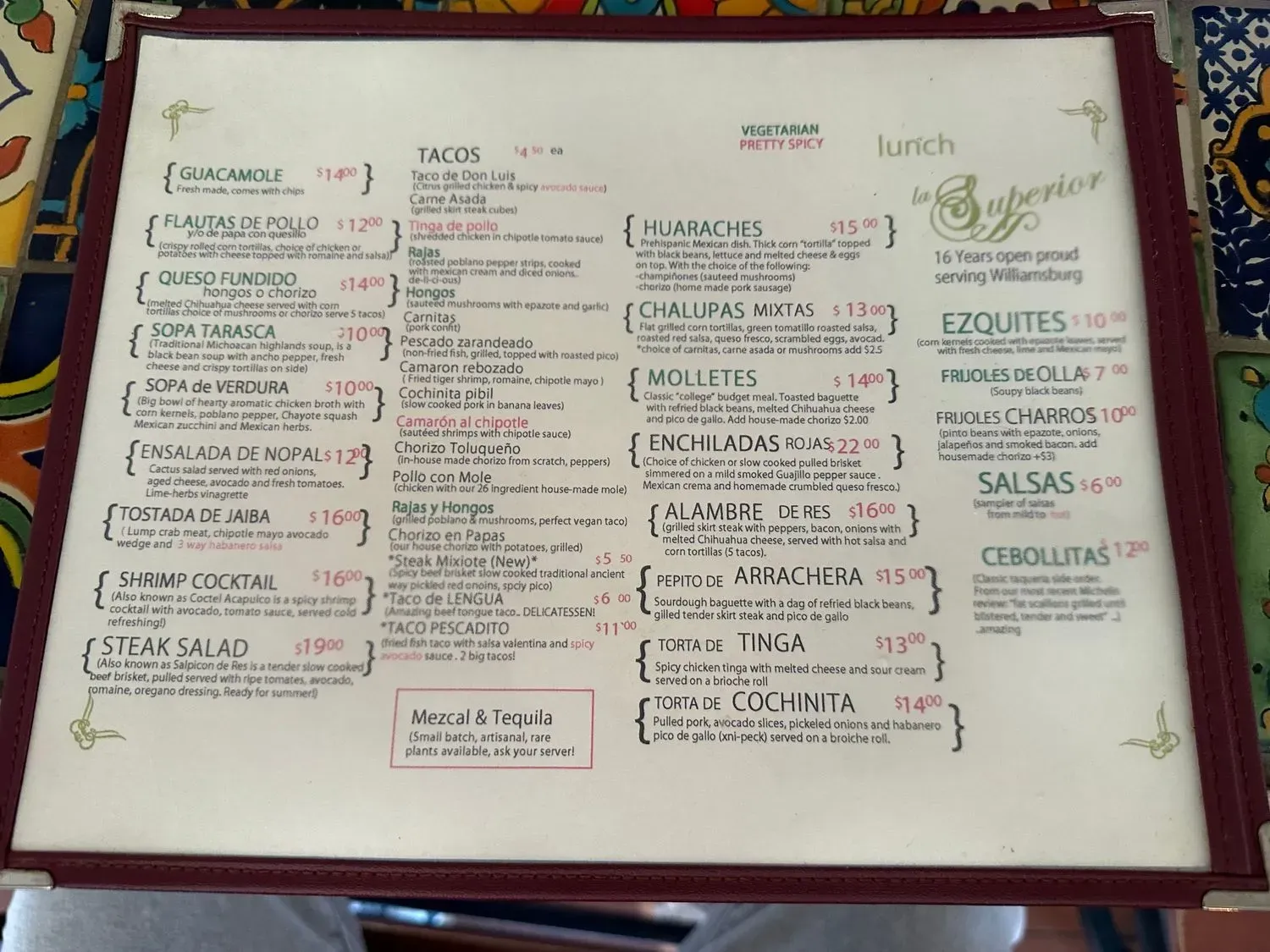 Menu 1