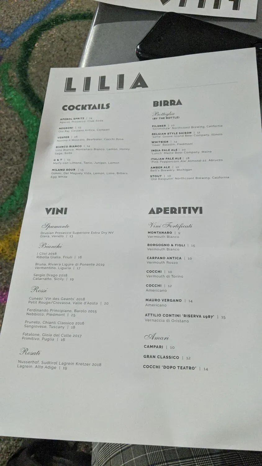 Menu 1