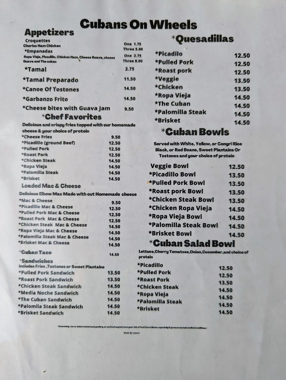 Menu 4