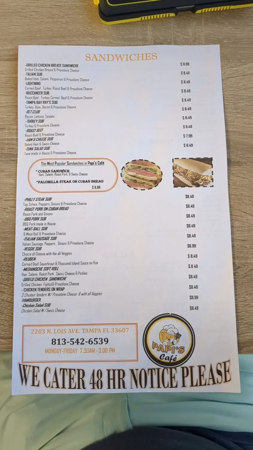 Menu 1