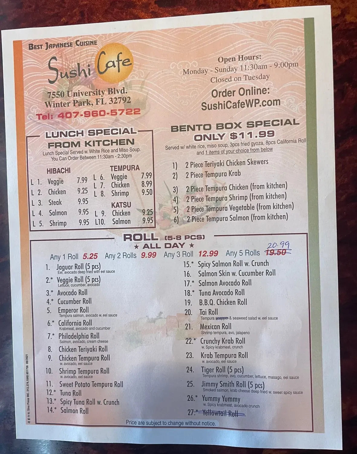 Menu 6