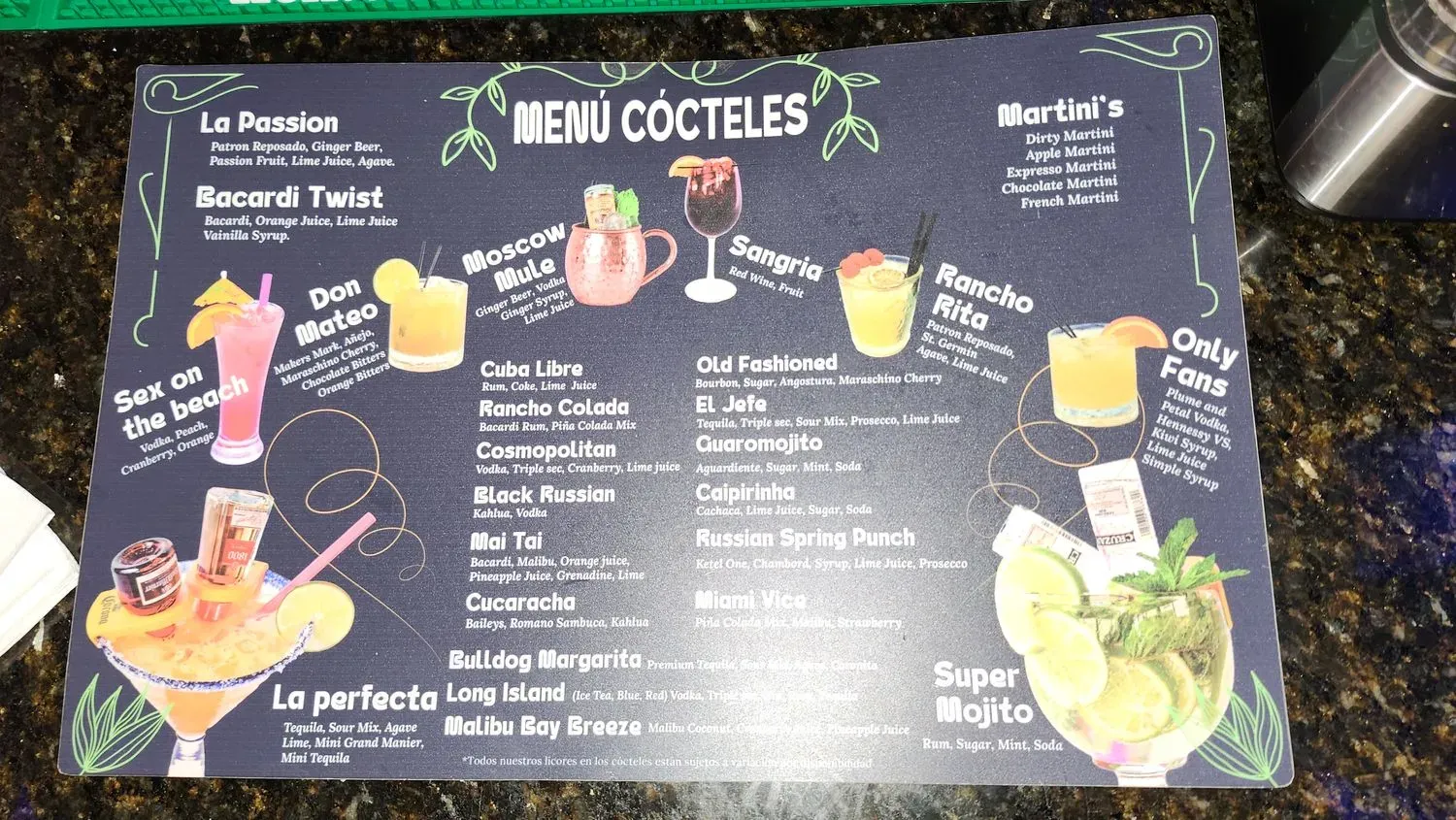 Menu 5