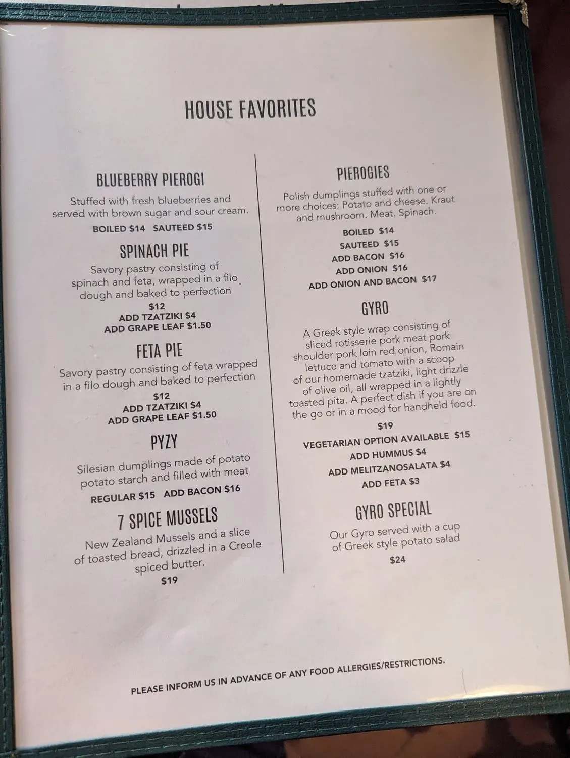 Menu 6