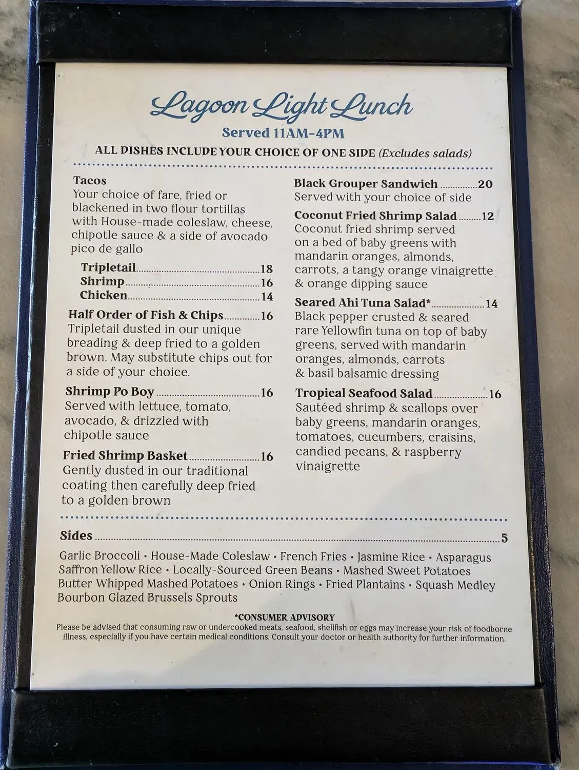 Deep Lagoon Seafood and Oyster House Menu - Updated October 2025