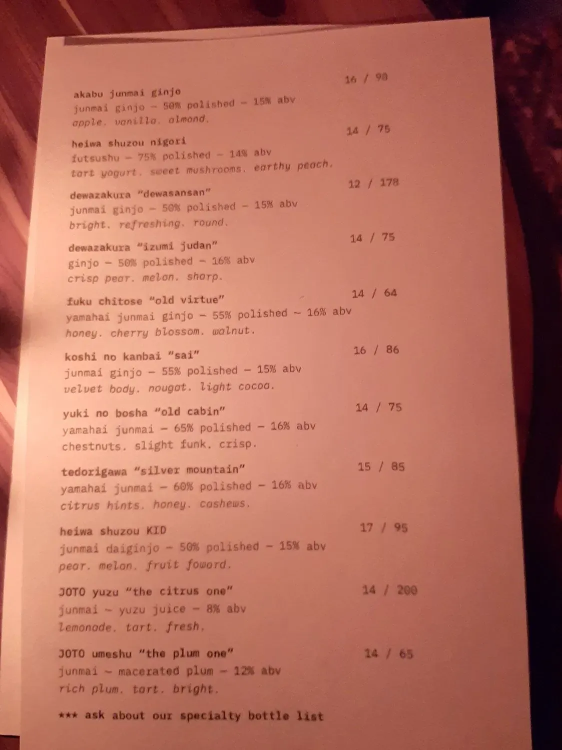 Menu 6