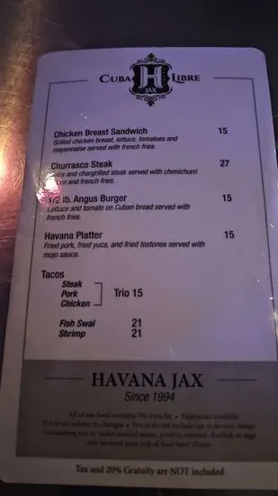 Menu 1