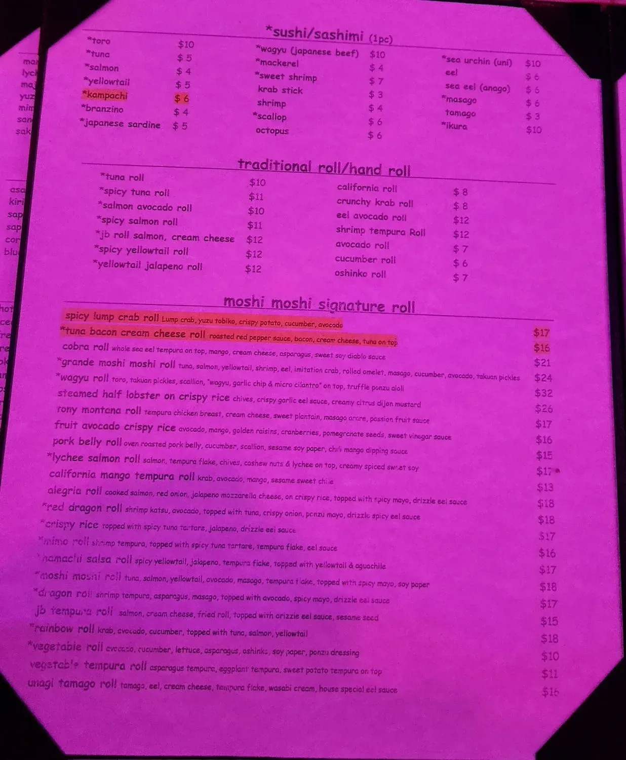 Menu 5