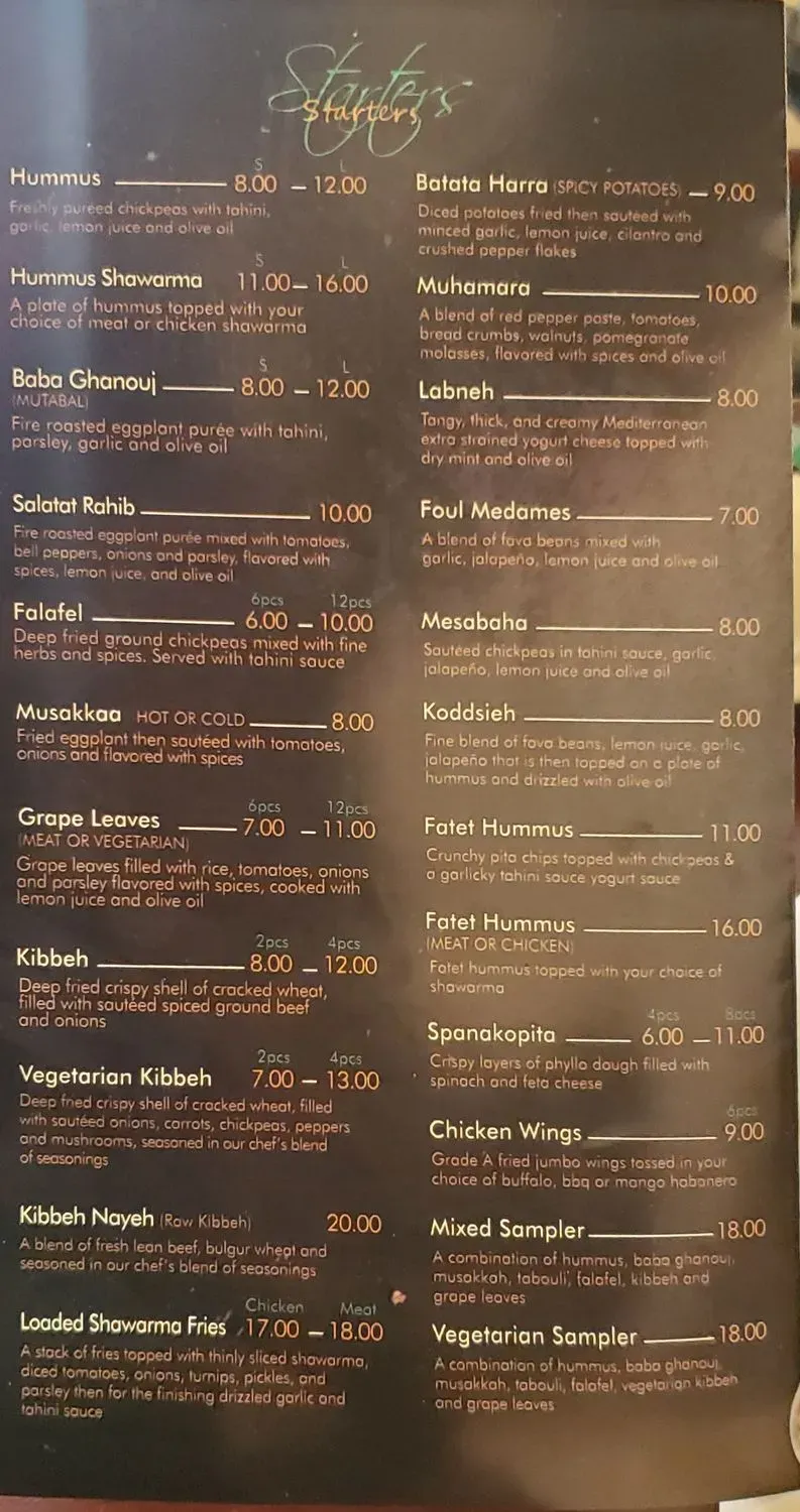 Menu 1