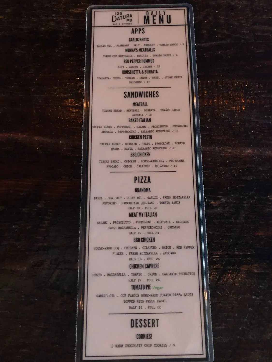 Menu 5