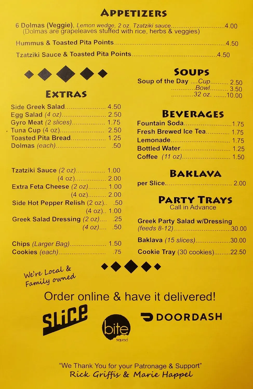 Menu 1