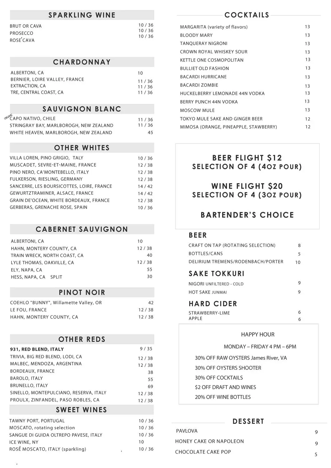 Menu 1