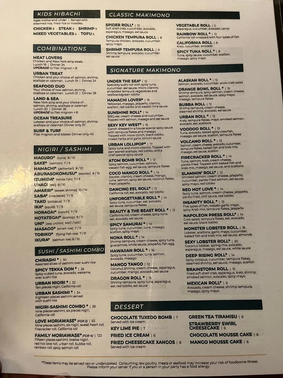 Menu 1