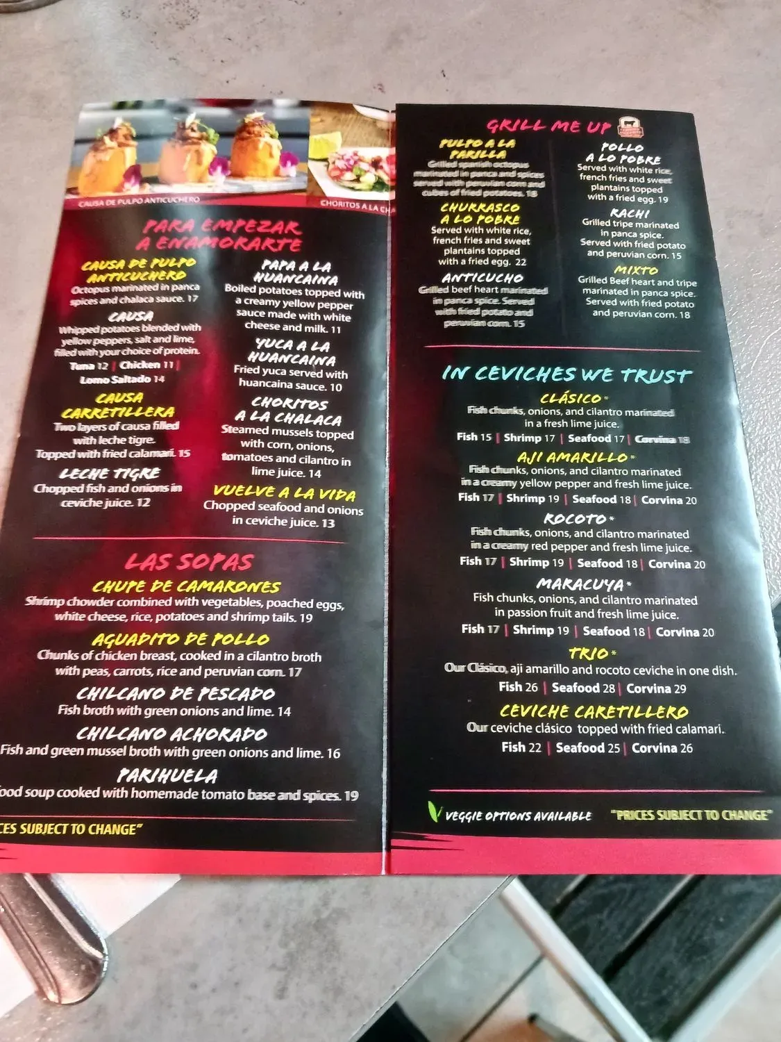 Menu 2