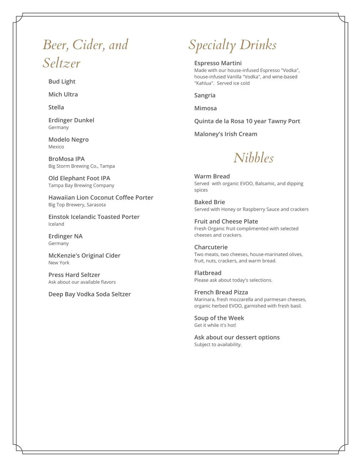 Menu 1