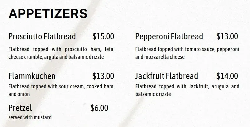 Menu 1