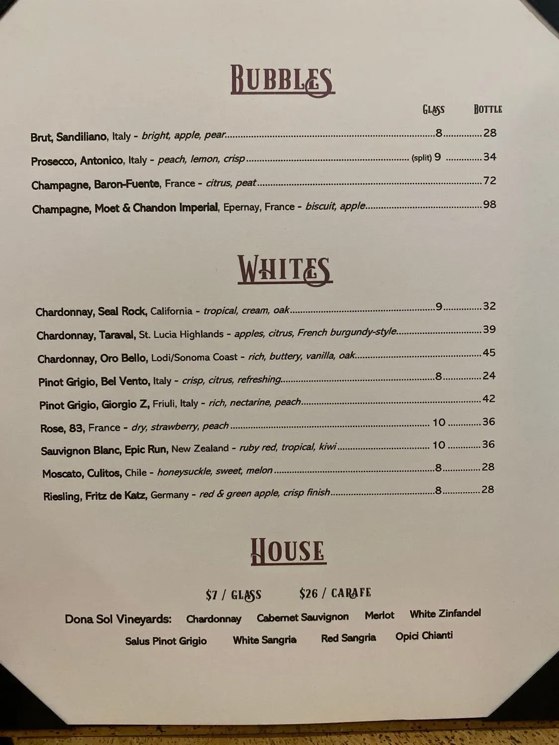 Menu 1