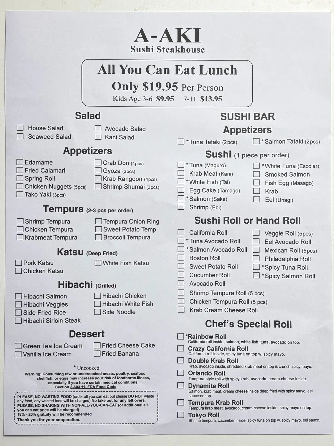 Menu 1