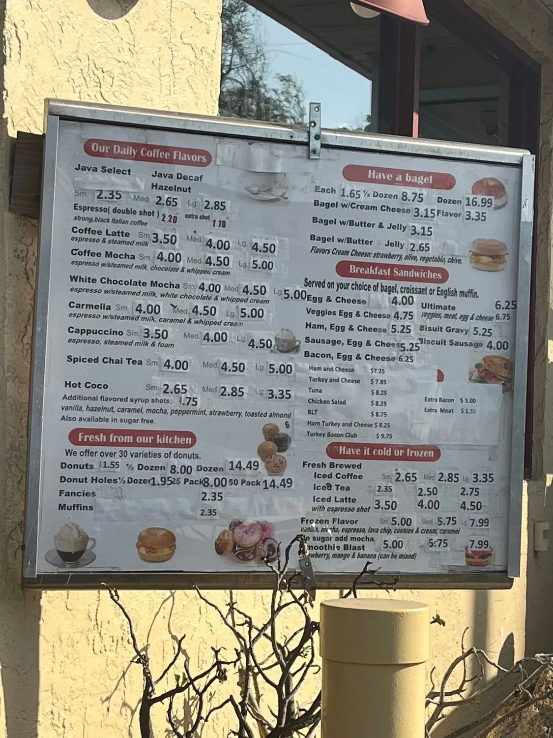 Java Junction Donut & Coffee Menu - Updated November 2025