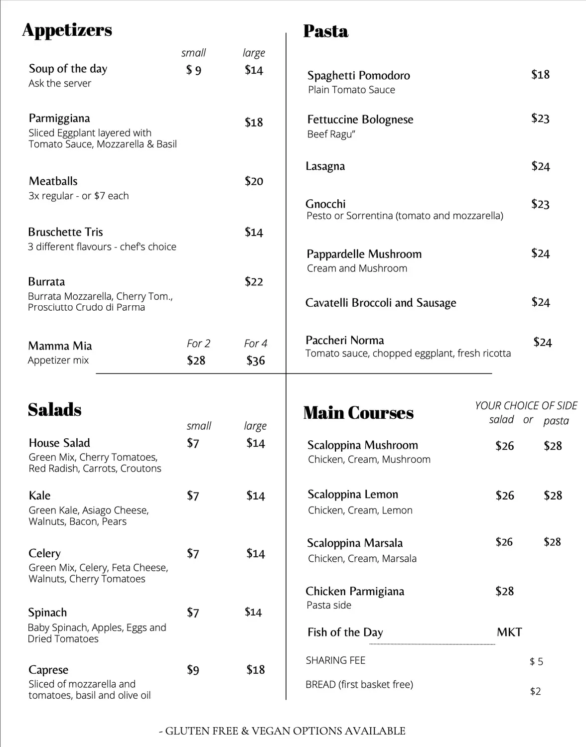 Menu 2