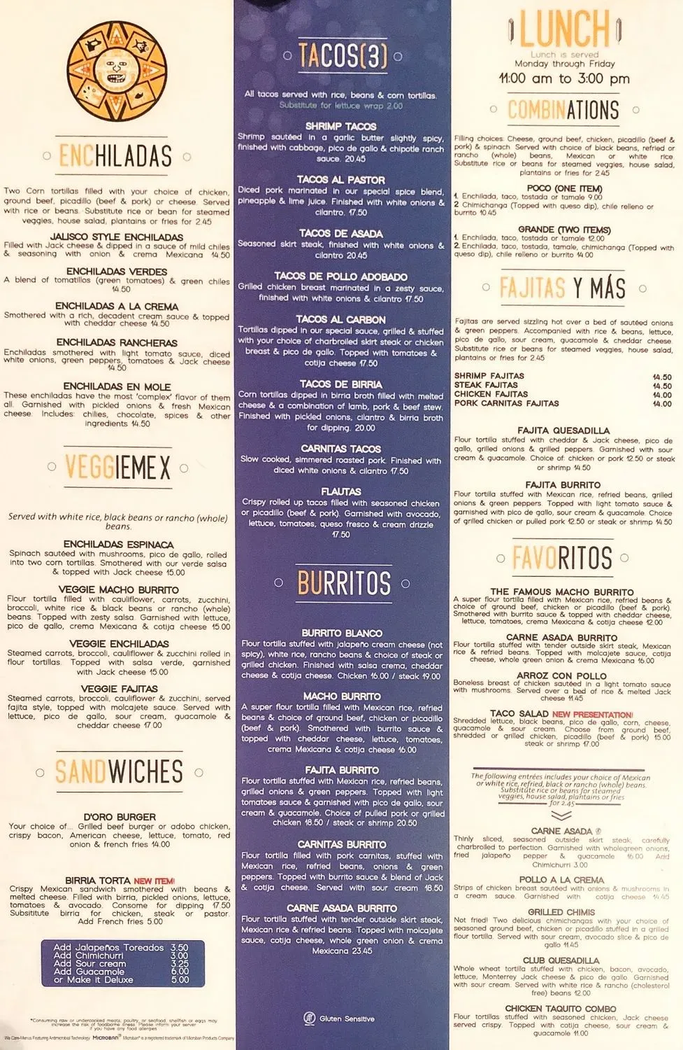 Menu 1