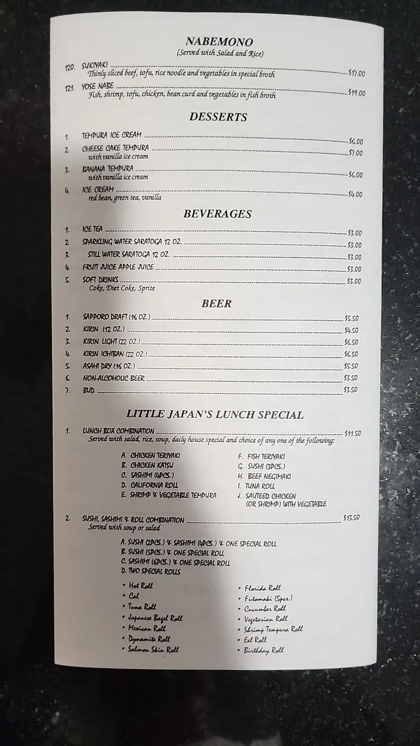 Menu 1