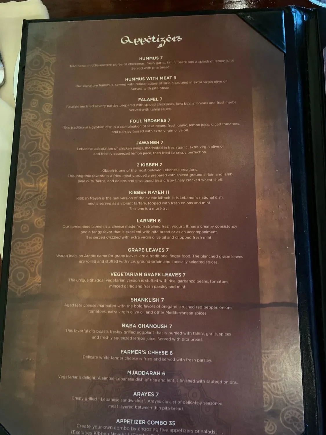 Menu 5